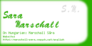 sara marschall business card